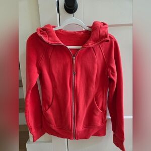 Lululemon Scuba Full-Zip Hoodie size 6 red/pink